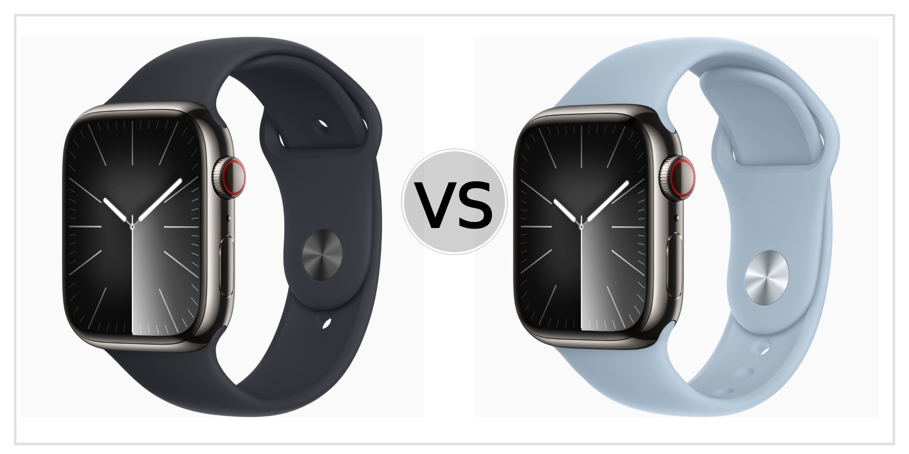 Compare Apple Watch Series 9 (45mm) VS Apple Watch Series 9 (41mm) to see which is better