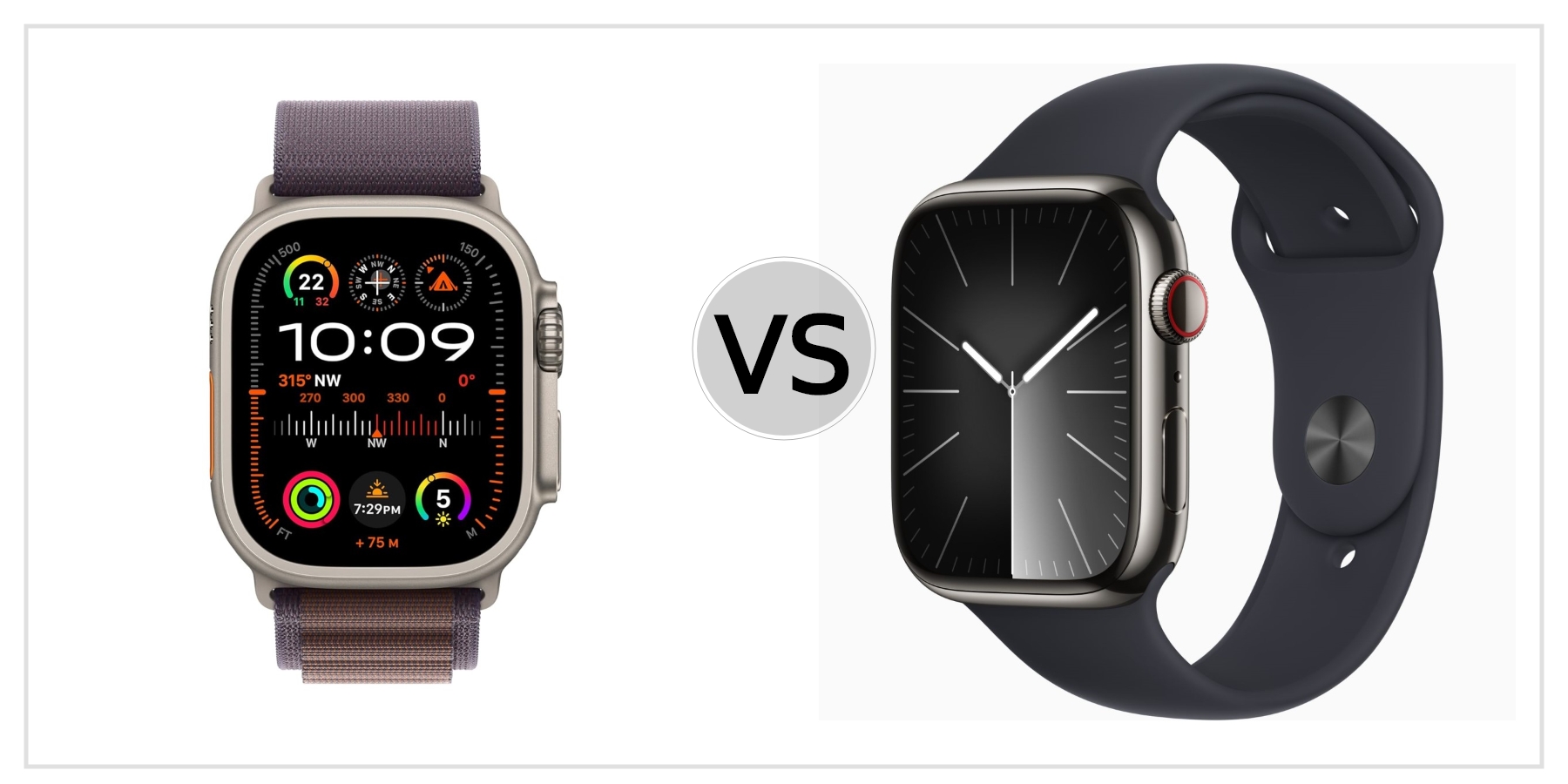 Compare Apple Watch Ultra 2 VS Apple Watch Series 9 (45mm) to see which is better