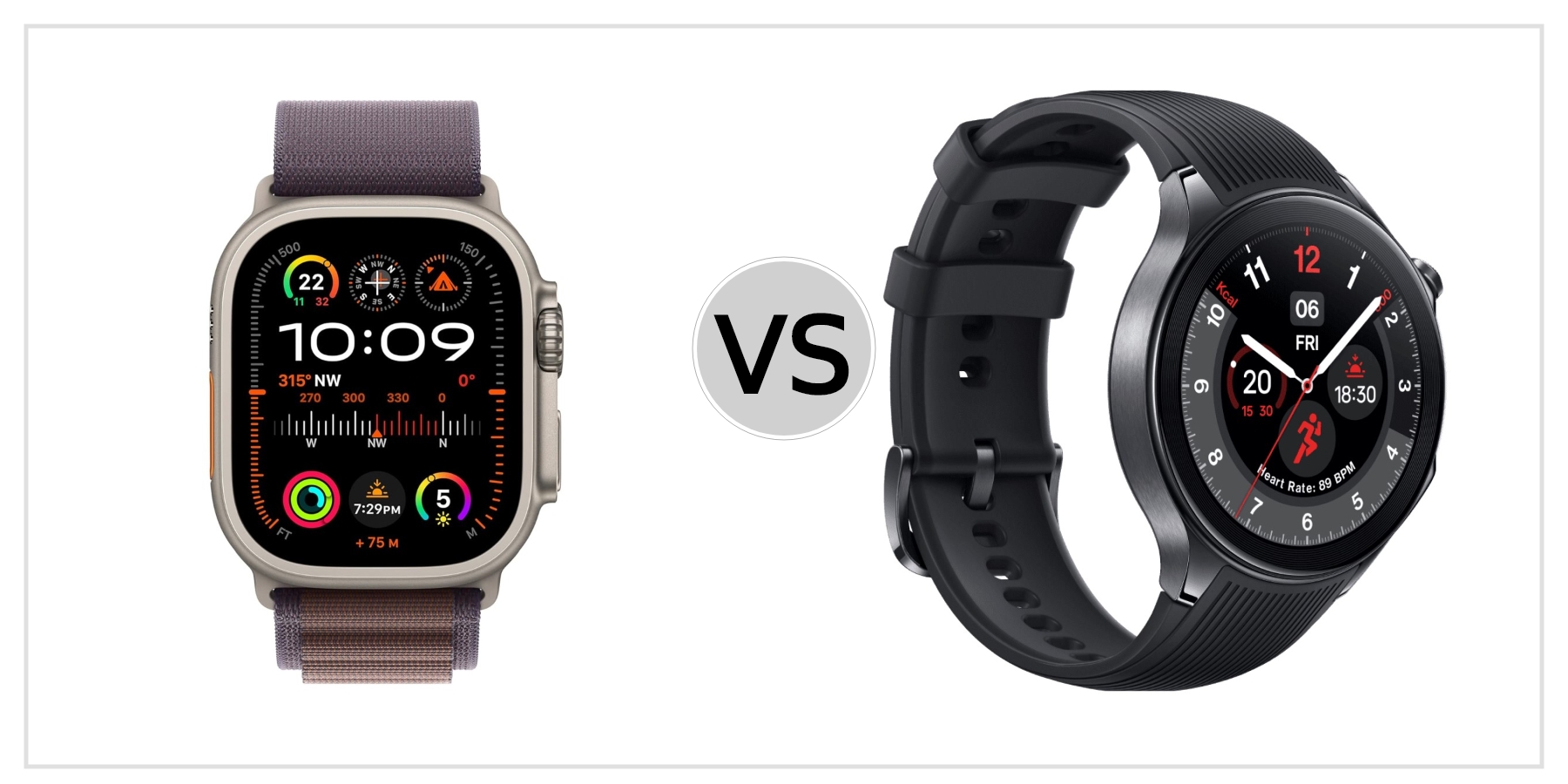 Compare Apple Watch Ultra 2 VS OnePlus Watch 2 to see which is better