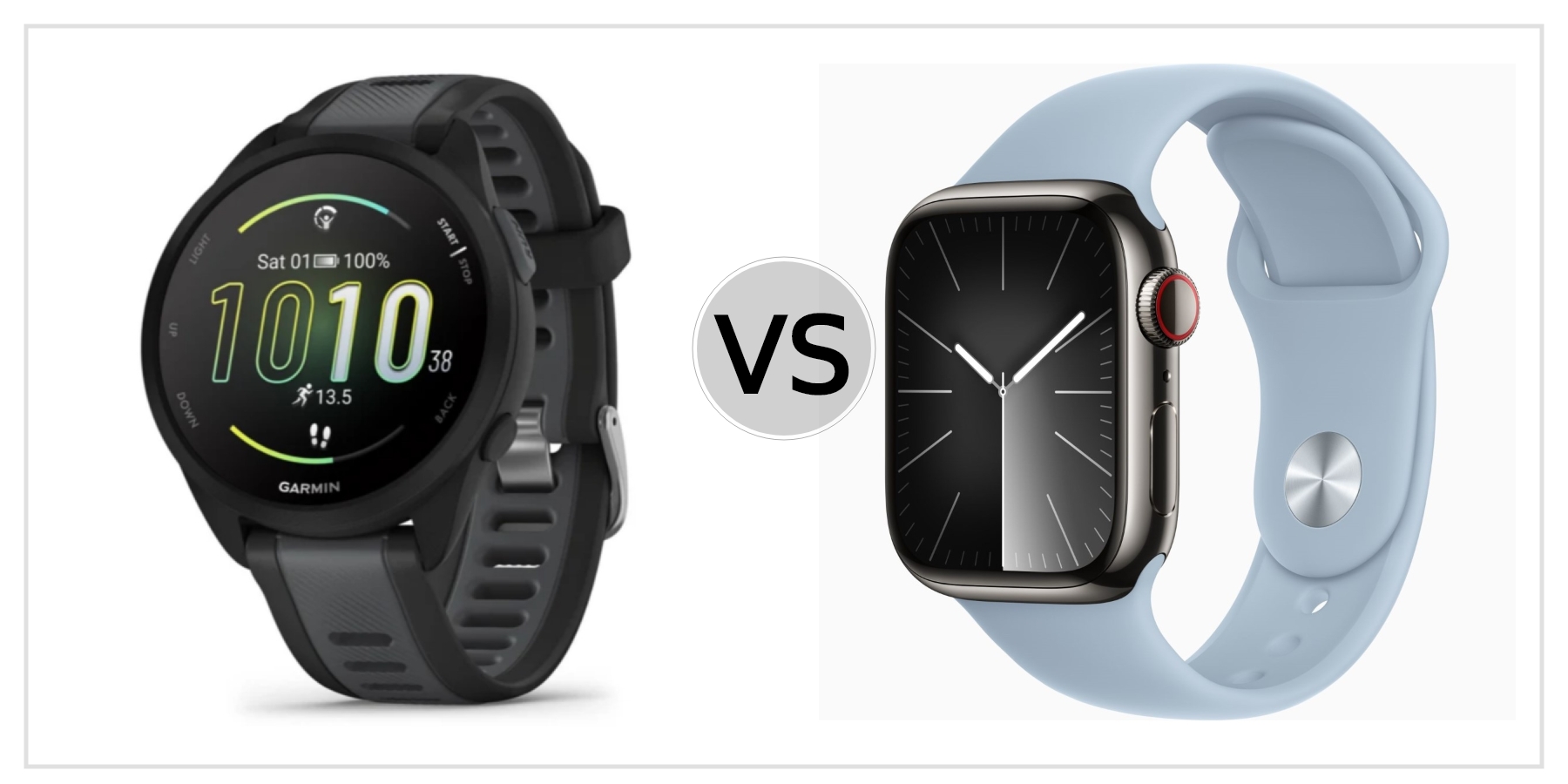 Compare Garmin Forerunner 165 VS Apple Watch Series 9 (41mm) to see which is better