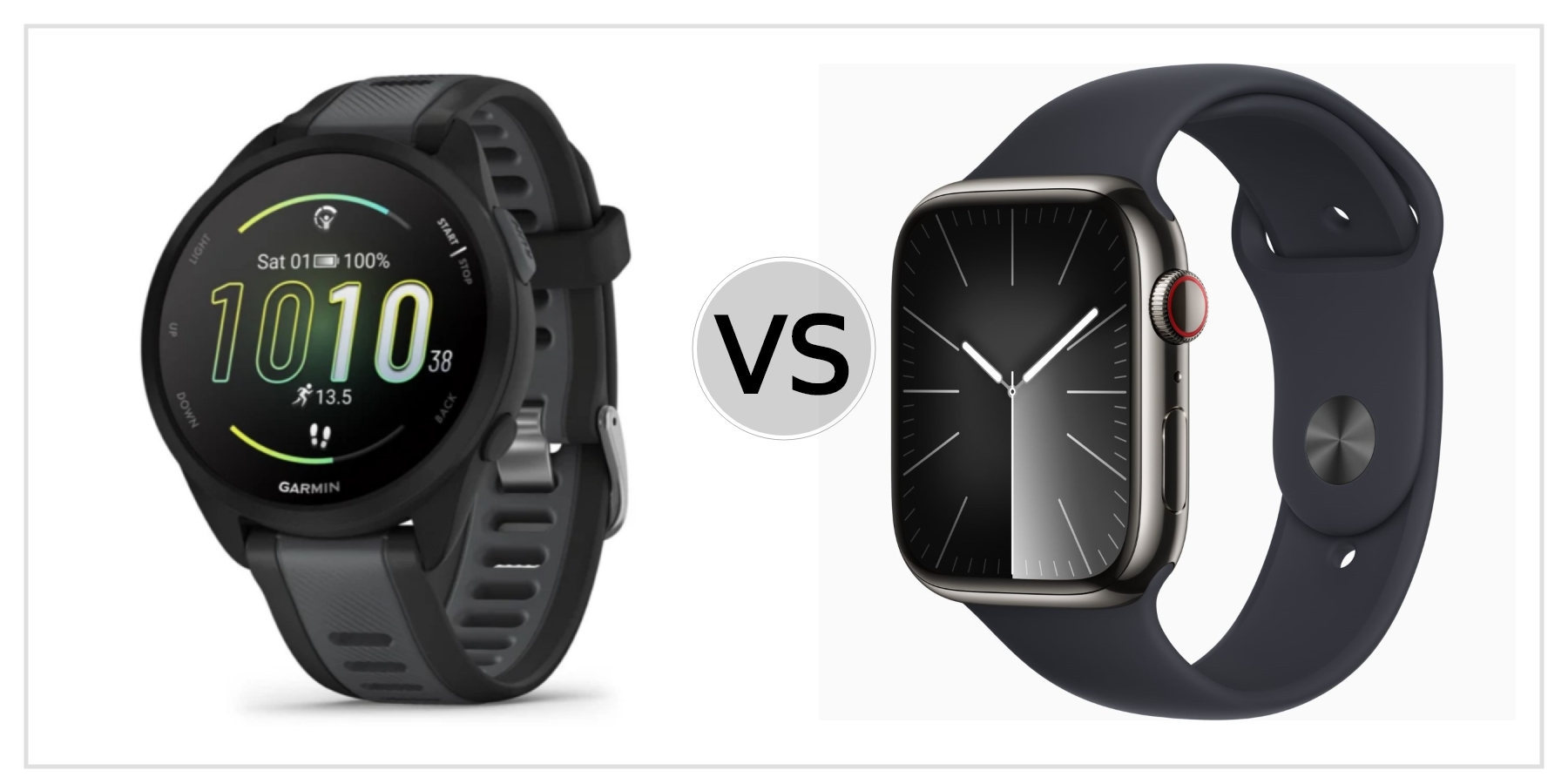 Compare Garmin Forerunner 165 VS Apple Watch Series 9 (45mm) to see which is better