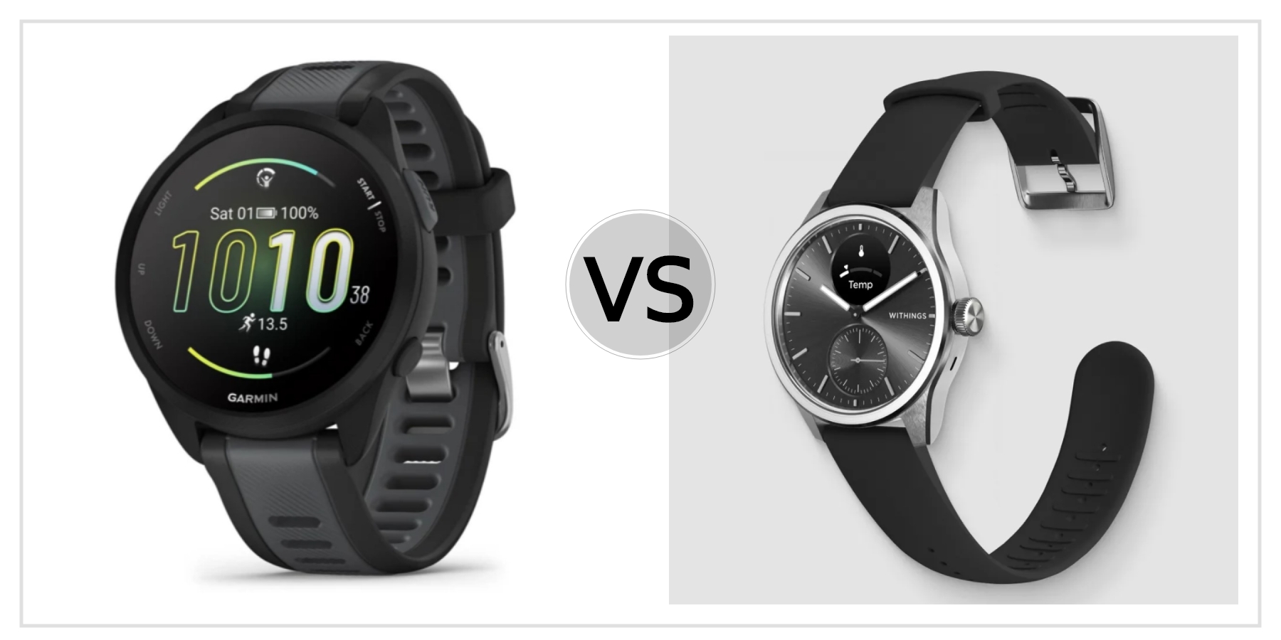 Compare Garmin Forerunner 165 VS Withings ScanWatch 2 to see which is better